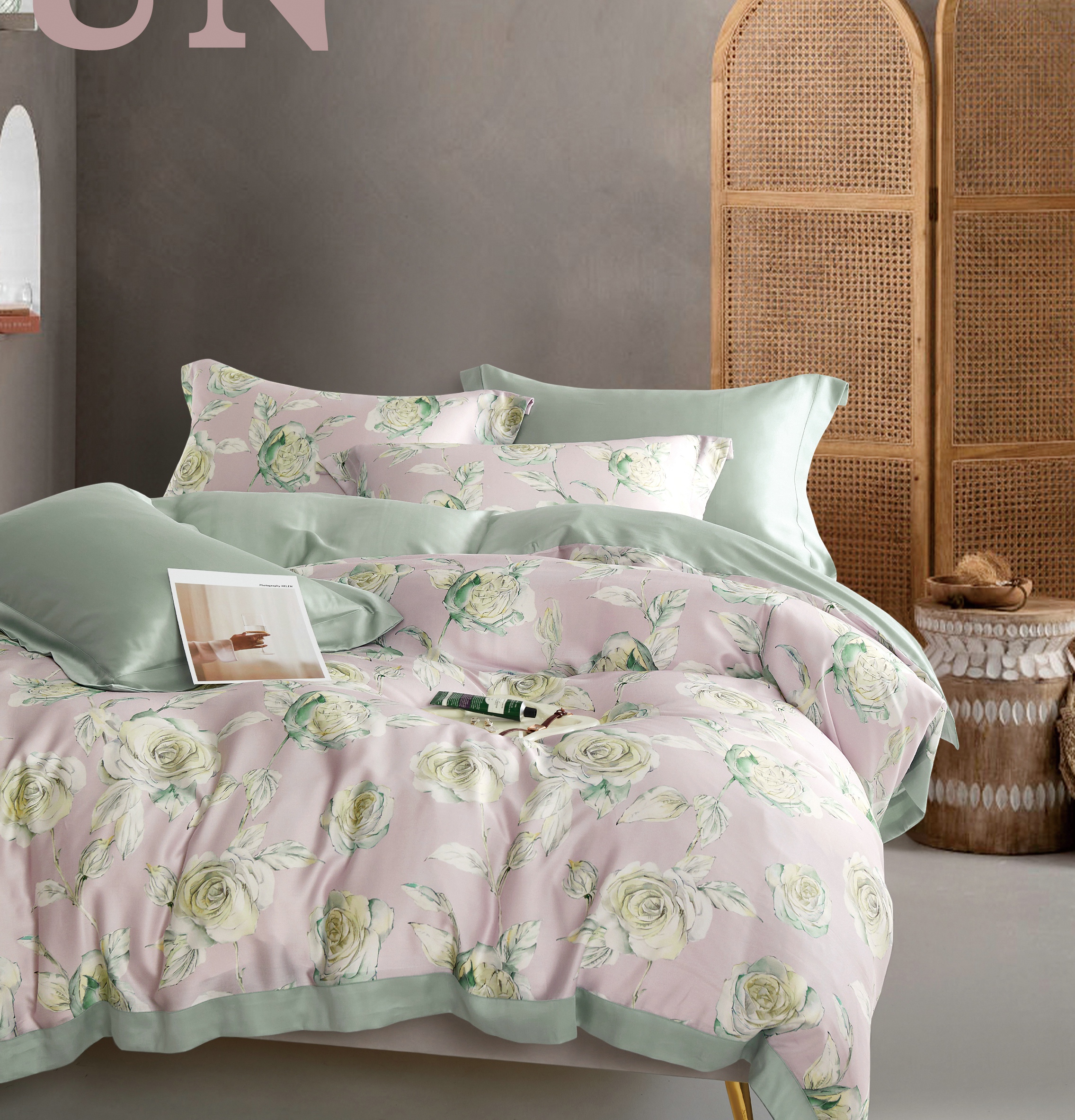 60s tencel print 4pcs set/summer quilt