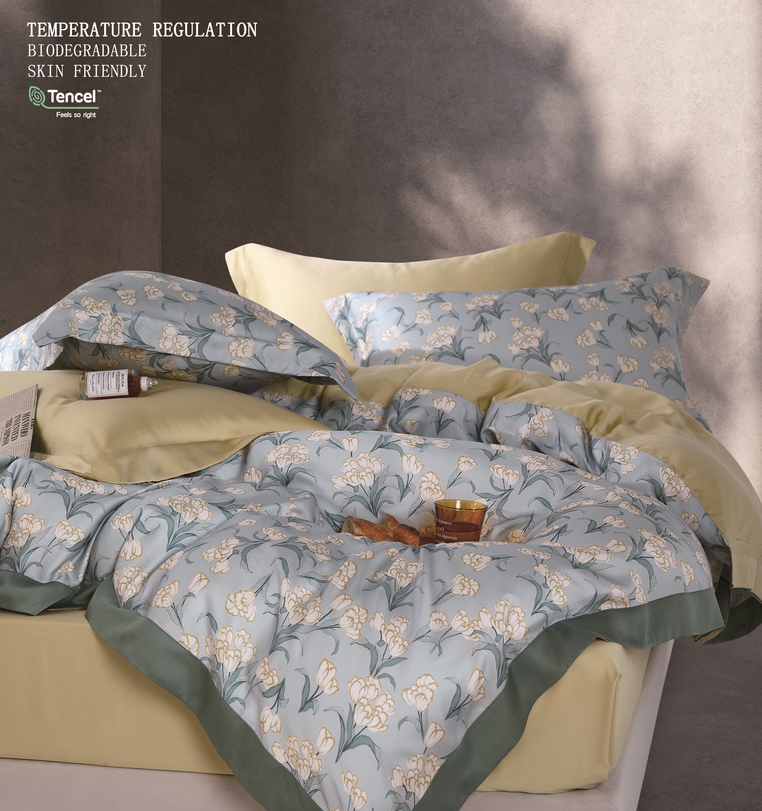 60s tencel print 4pcs set/summer quilt