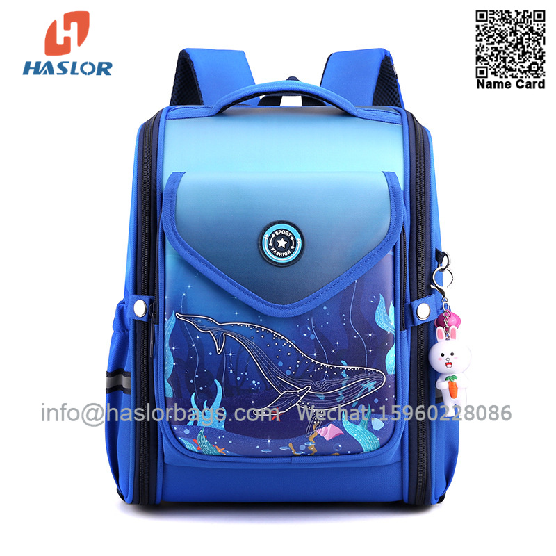 Grade 1-3 burden relief ridge protection waterproof children's bag cute cartoon mermaid backpack