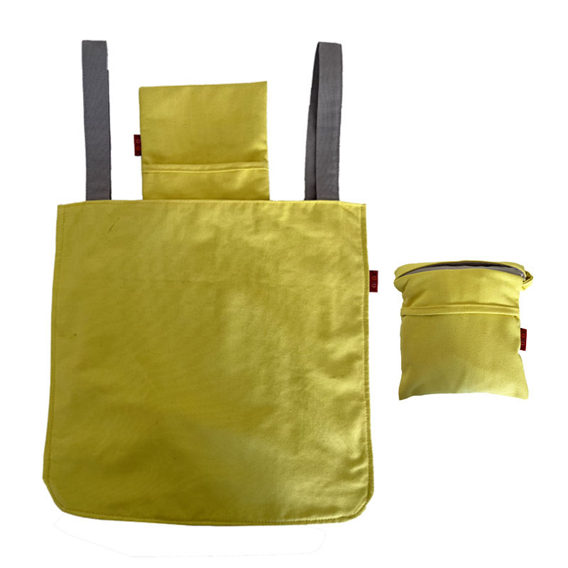 Factory wholesale cotton yellow printed logo custom blank organictote canvas shopping bag