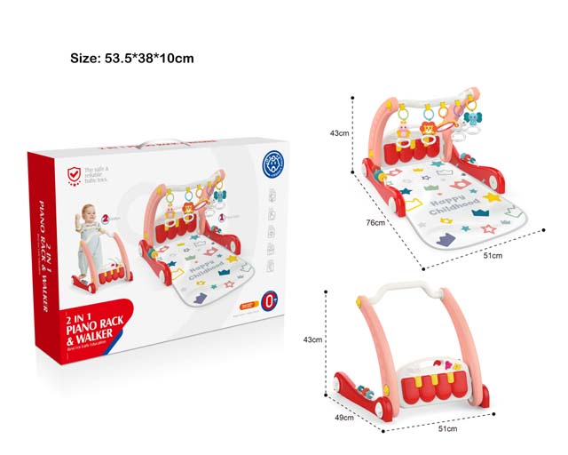 2-in-1 Baby Walker with light and music