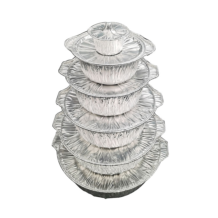 Lidded Aluminum Foil Pot Durable, Heat-Resistant, Eco-Friendly, Perfect for Hotpot Takeout Catering