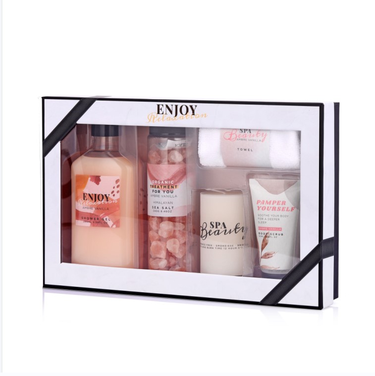 Besthope natural eco-friendly women shower bath spa gift sets with paper box