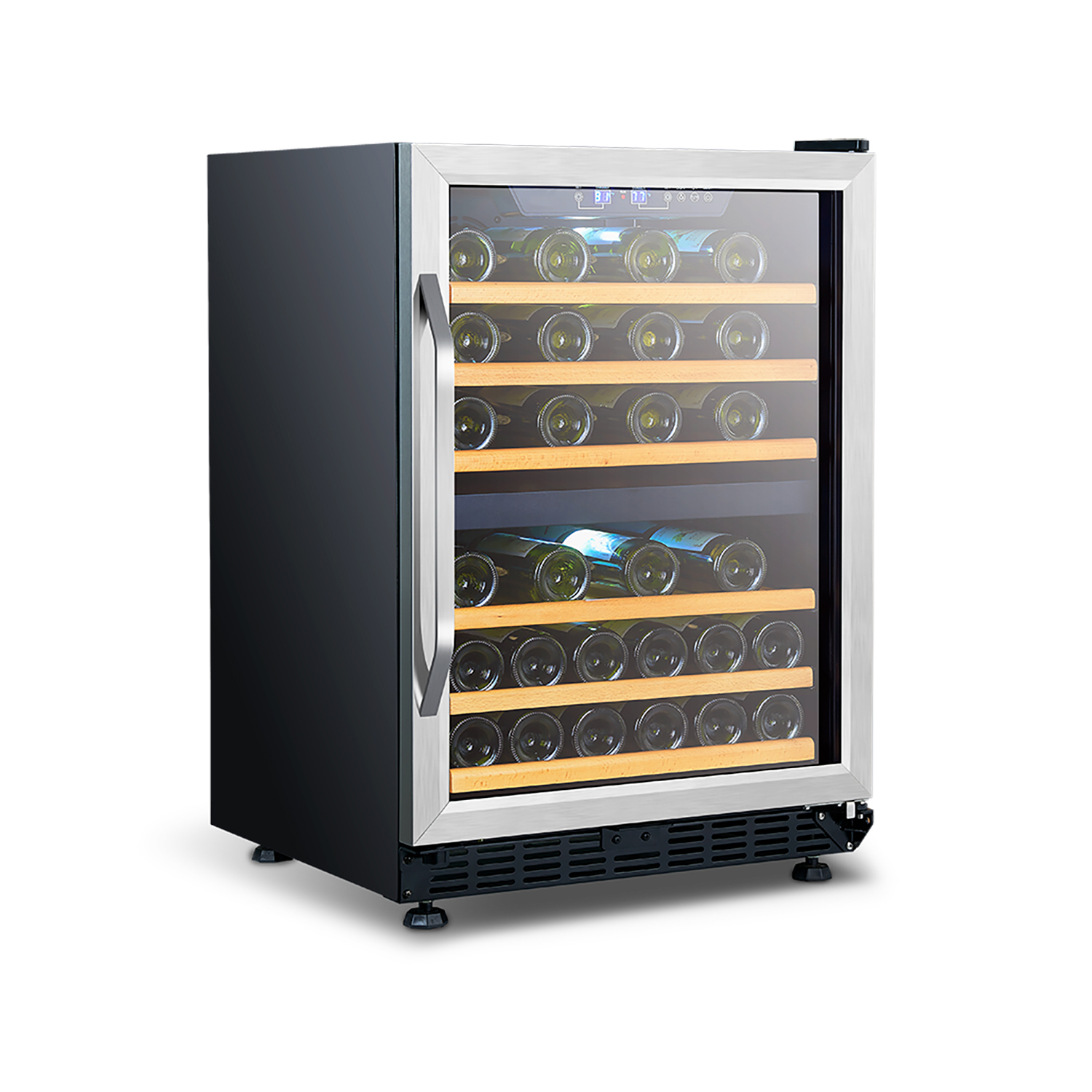 46 Bottles Professional Compact Dual-Zone Compressor Wine Cooler