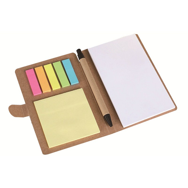 Environmentally friendly notebook with sticky note
