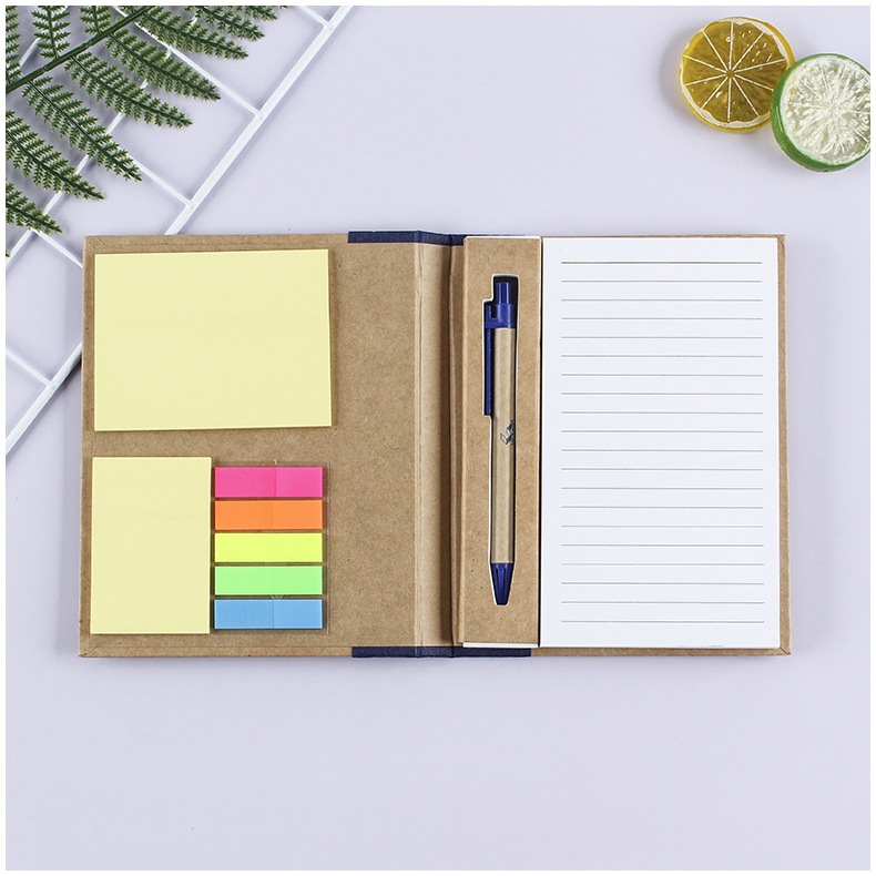 Environmentally friendly notebook with sticky note