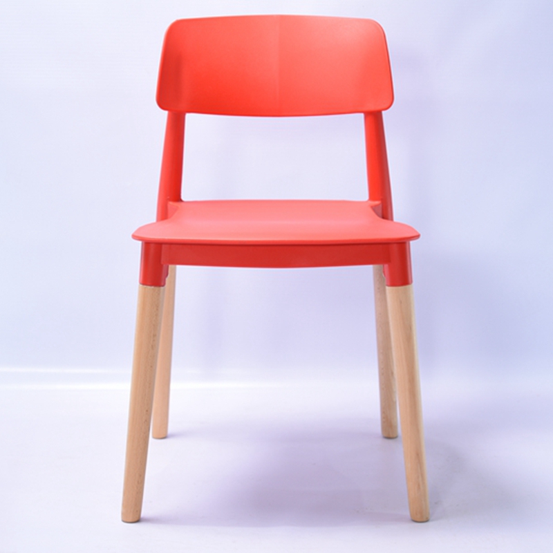 Modern Cheap Dinning PP Chair Wooden Legs Plastic Dinner Kitchen Chairs For Sale