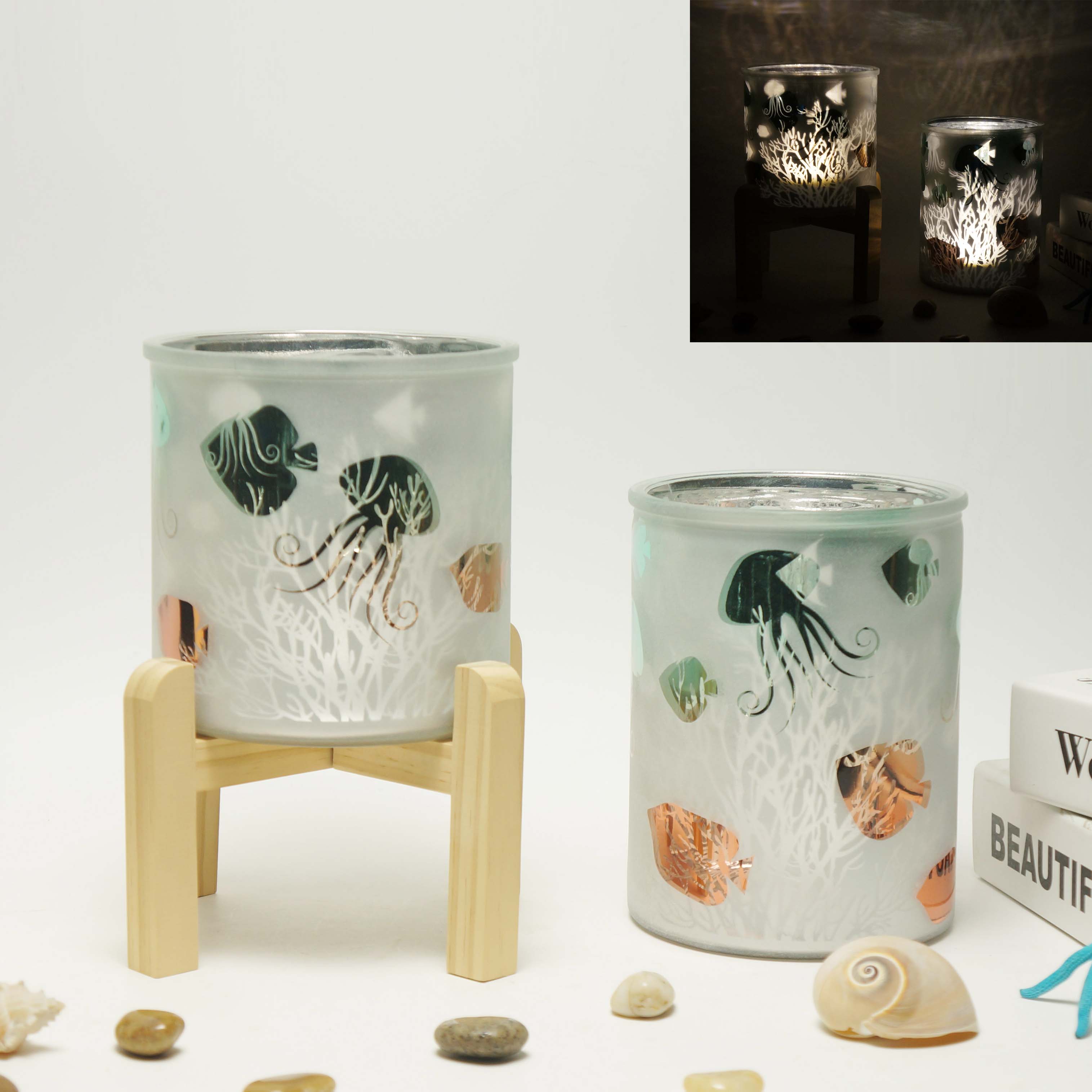 Glass Candle Holder