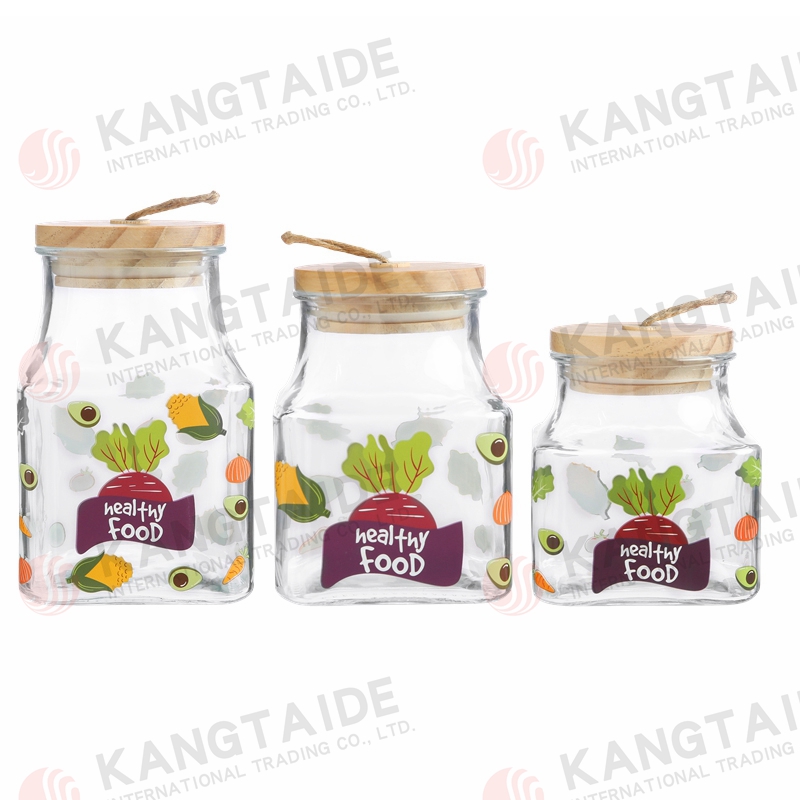 Storage bottles, storage jars, glass bottles, sealed jars,decal