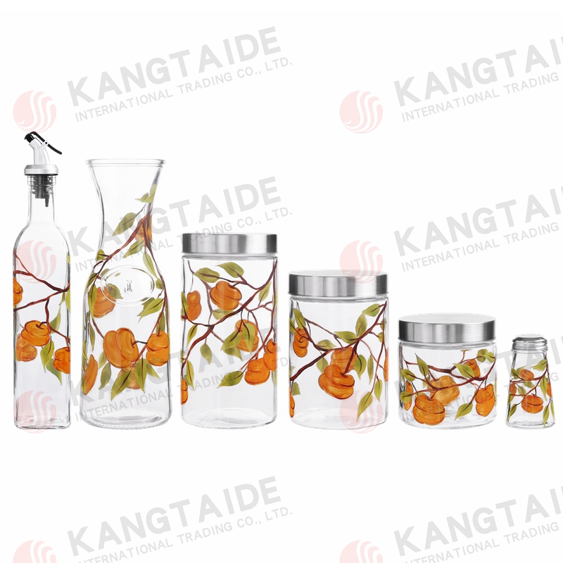 Storage bottles, storage jars, glass bottles, sealed jars，decal