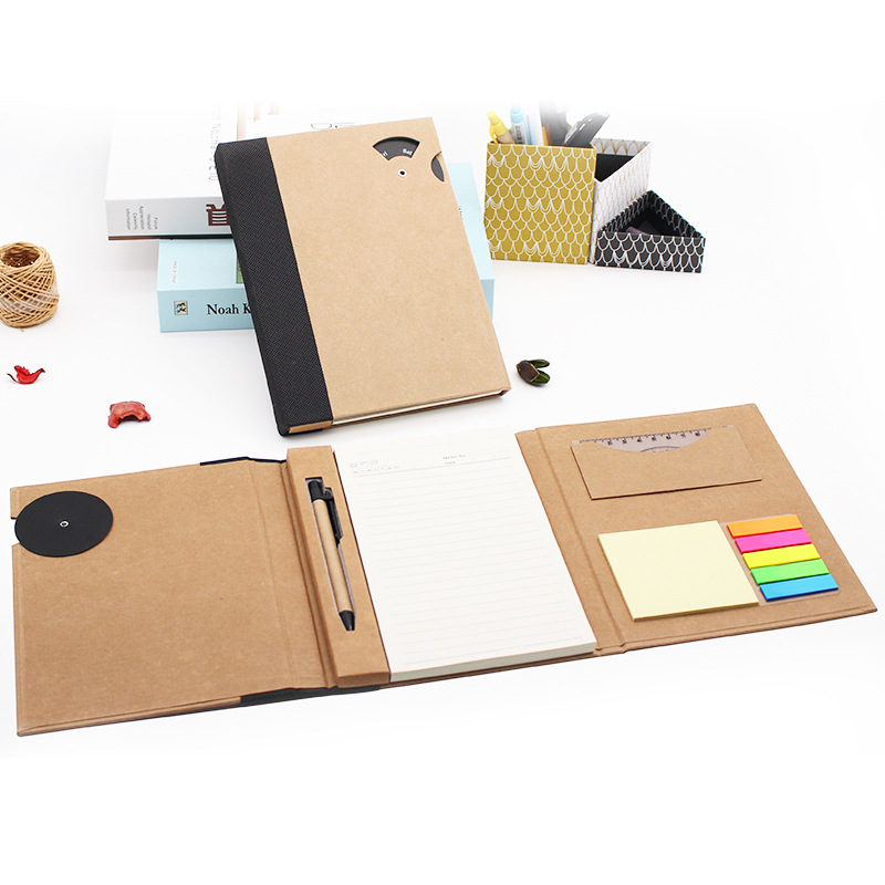 Environmentally friendly notebook with sticky note