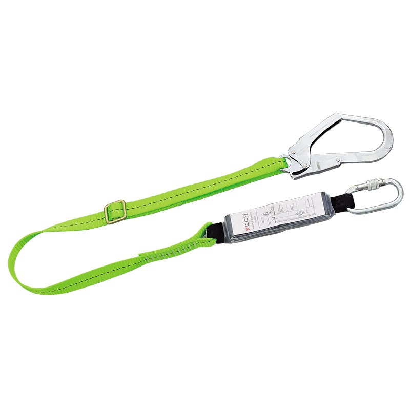 JECH CE New Singe Big Hook Energy Absorber Lanyard for Safety Harness Fall Protection