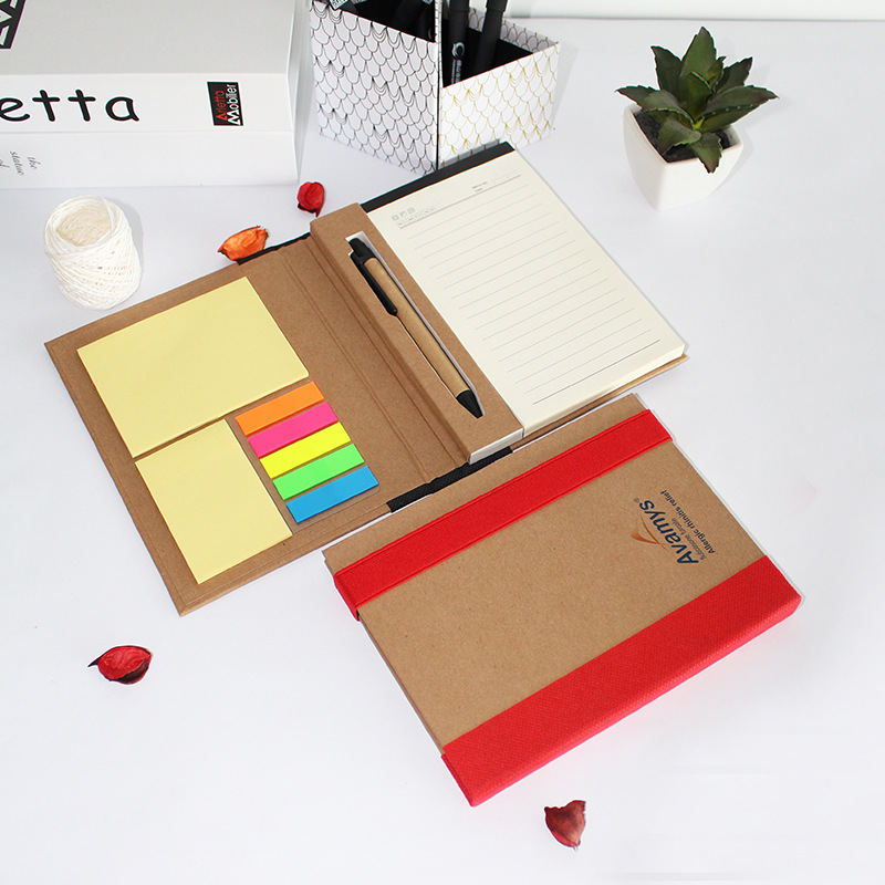 Environmentally friendly notebook with sticky note