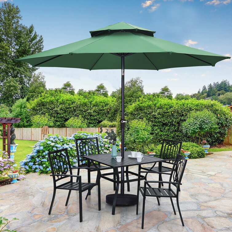 taicheng 2.7M double roof patio table stand umbrella outdoor garden sunshade umbrella parasol