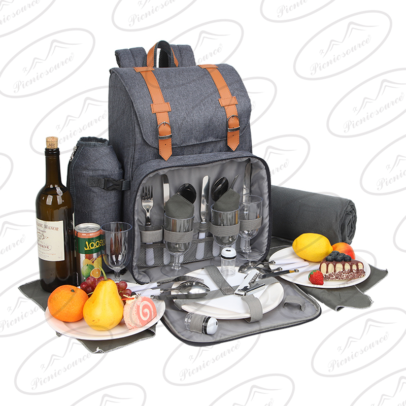 RPET Picnic backpack for 4 persons，picnic bag