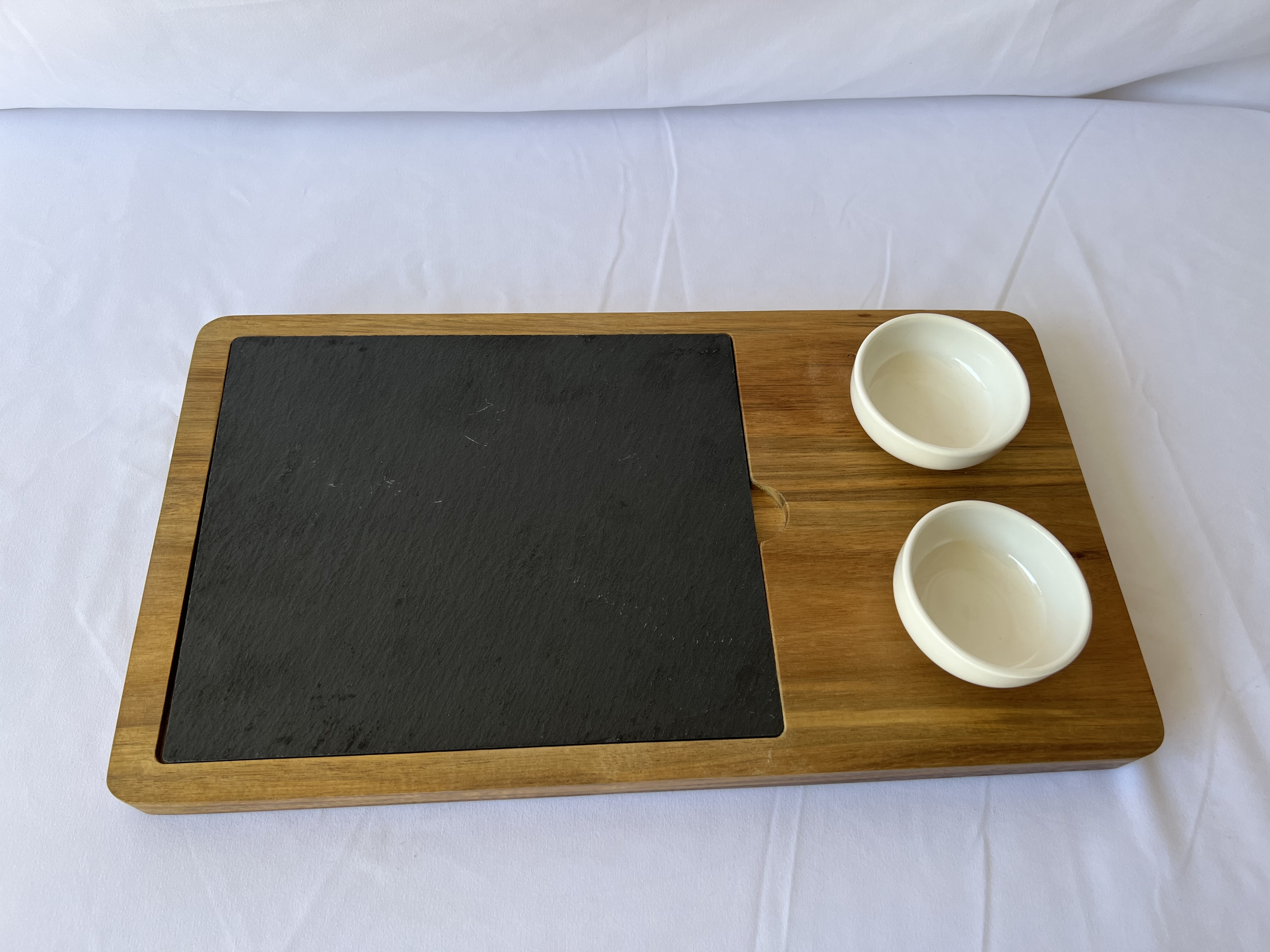 Acacia wood slate cheese board