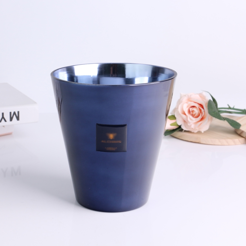 30oz Blue Colore Container Wide Mouth Glass Candle Jar For Candle Making