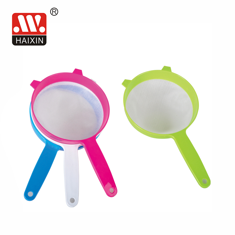 Plastic strainer with handle kitchen powder strainer