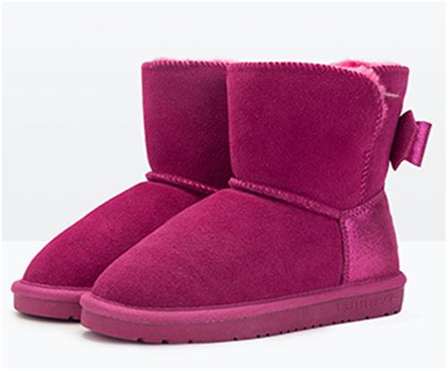Ladies Fashion Sheepskin/Fake fur Snow Boot Winter shoes Water-Resistant Long Boot