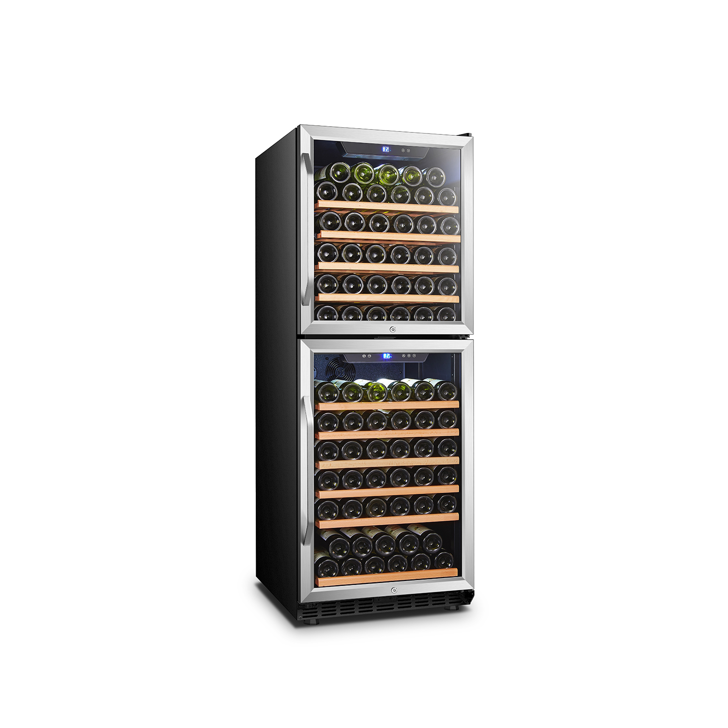 133 Bottles Dual Zone Freestanding/Built-in Wine Refrigerator with Double Door