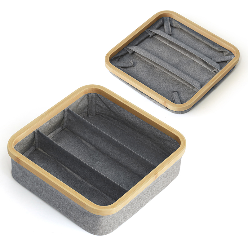 Foldable Storage basket with 3 compartments