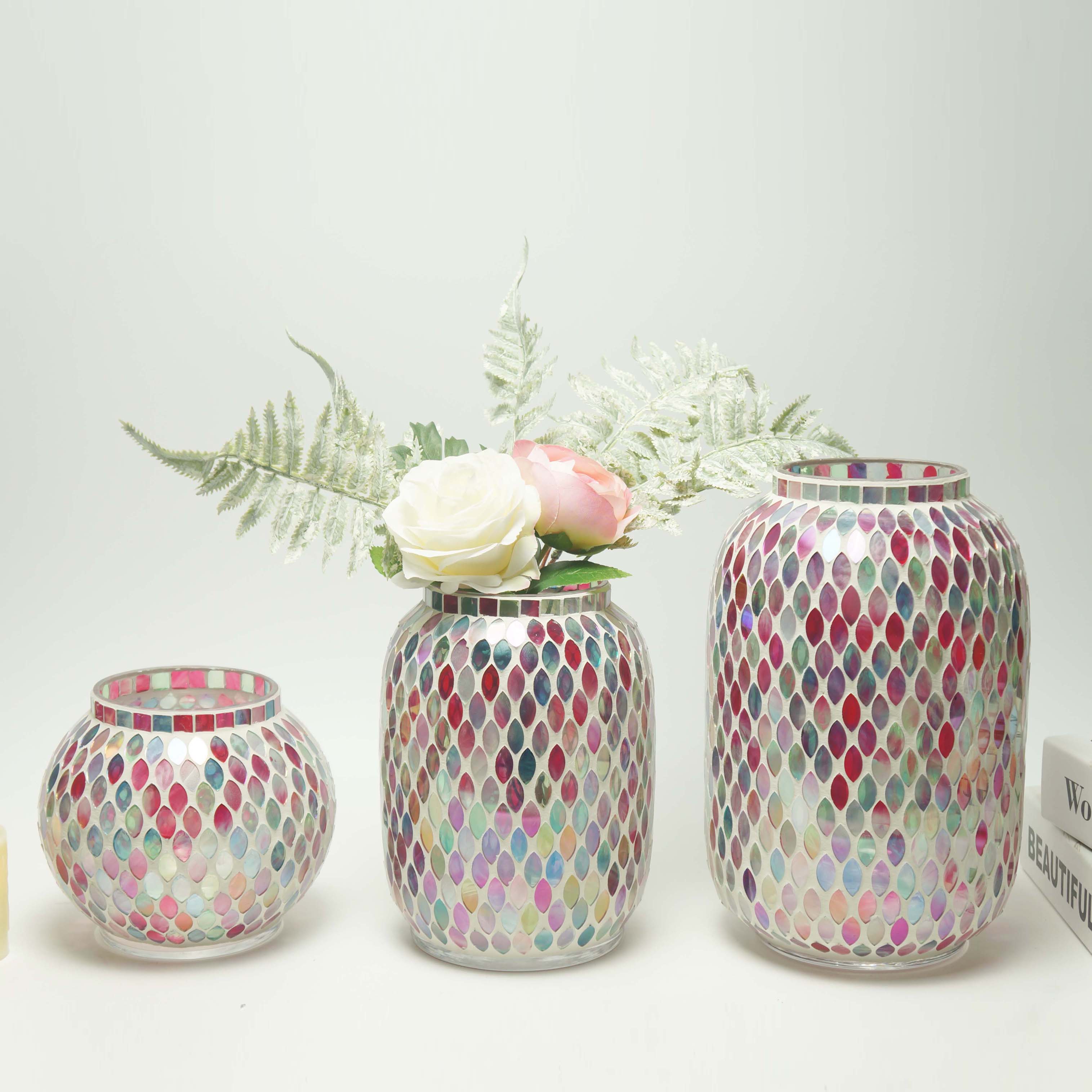 Mosaic Glass Vase