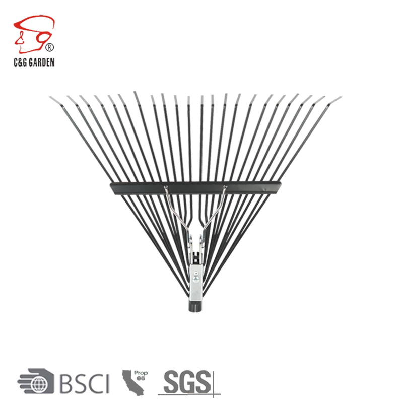 RK22-108 22 tooth garden rake head with wooden handlescopic rake