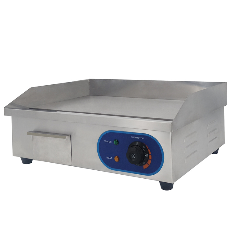 Commercial electric cast iron teppanyaki grill griddle pan