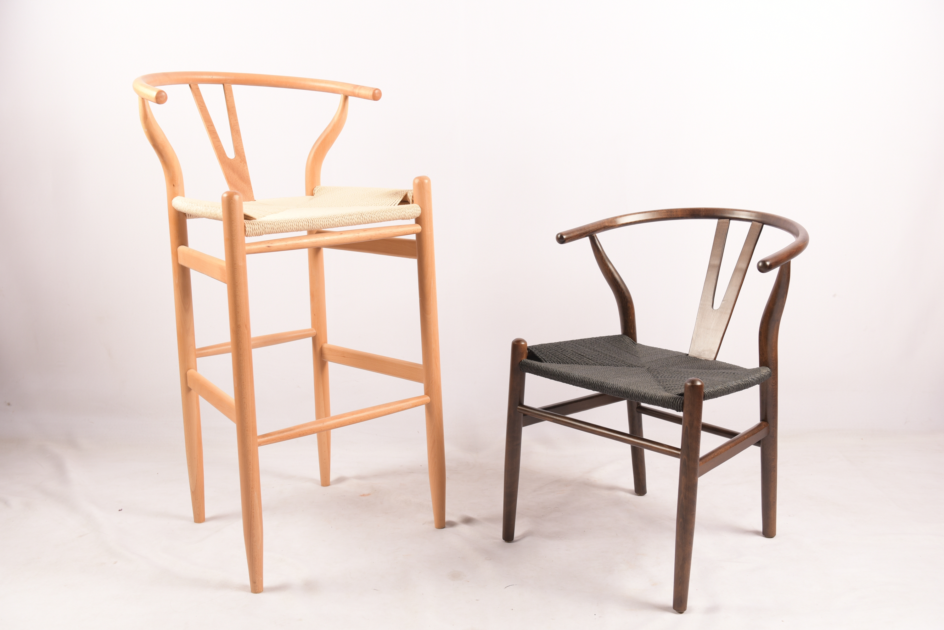 chairs Kitchen Office BarStools Funiture wishbone stool With Footrest wishbone bar stool wishbone