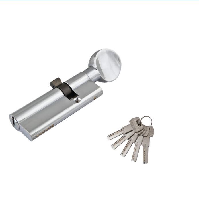 SX001 brass core door lock copper cylinder with knob 5 iron keys 60mm-120mm