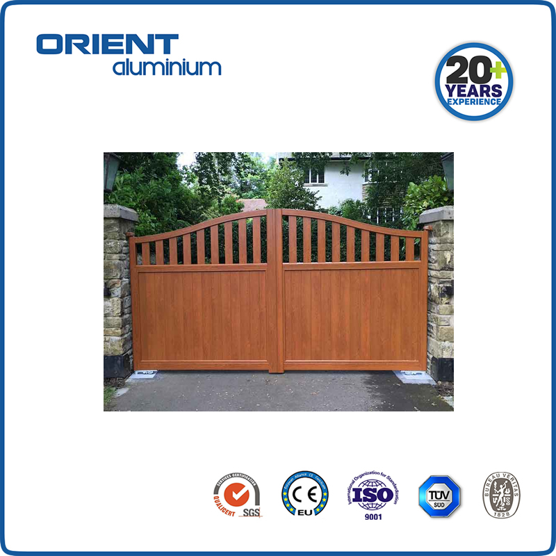 French Style Aluminium Fence Gate Slats Horizontal Metal Fence Panel Gate