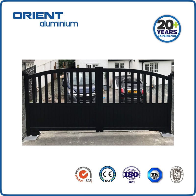 New Style Aluminum Factory Decorative Swing Aluminum House Gate Sliding Door Courtyard Entrance Gate