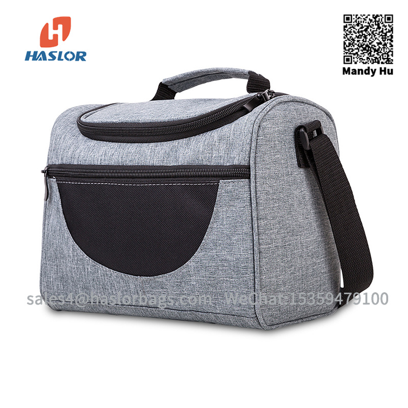 #18B20 Haslor Factory Cheap Insulated Bag Aluminum Thermal Lunch Bag Family Picnic Beer Cooler Bag