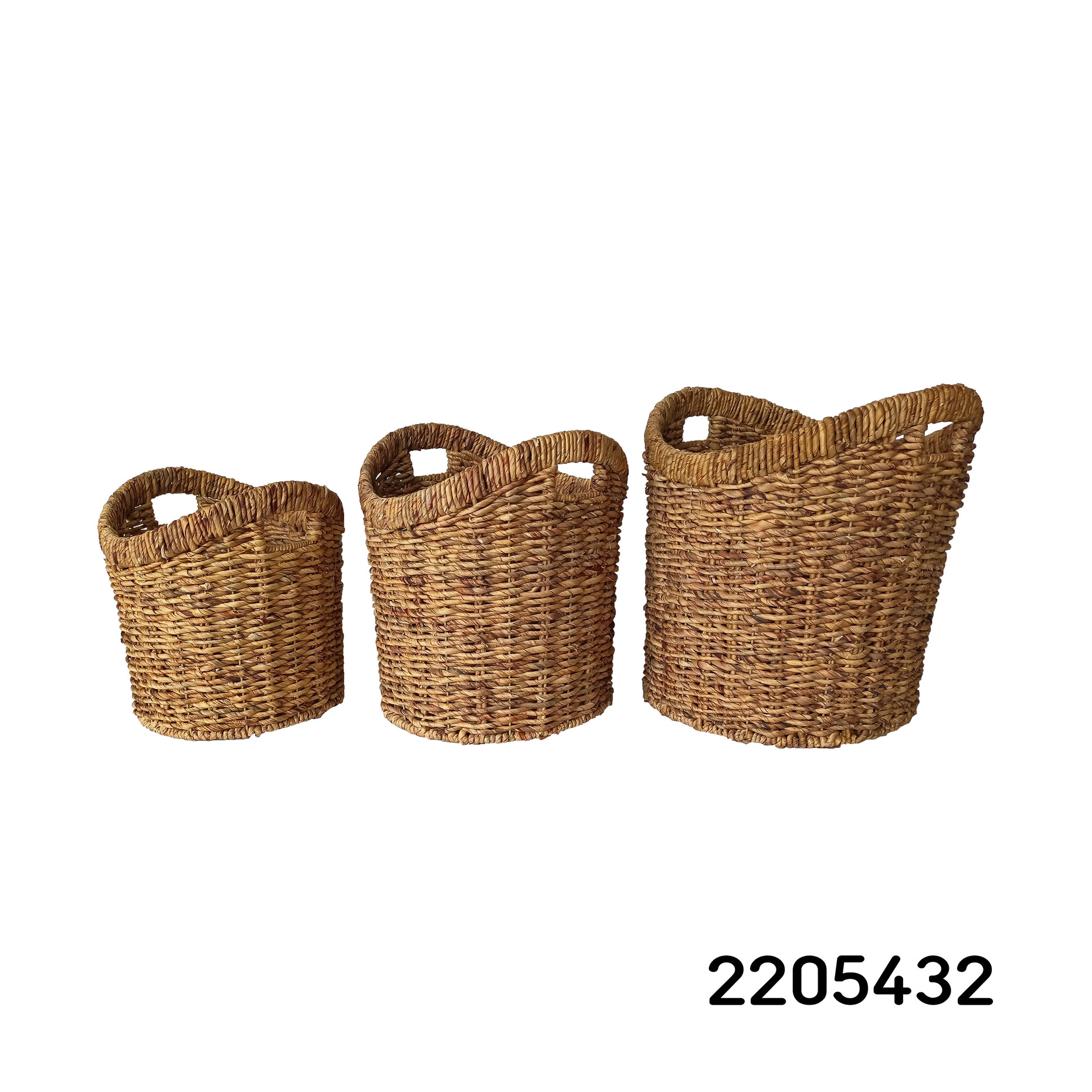 S3 Water Hyacinth Basket Set with Ear Handles