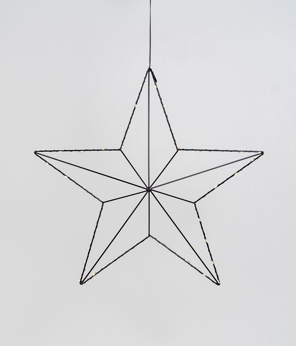 LED Iron Star Night Light Christmas Holiday Festival Decor Light