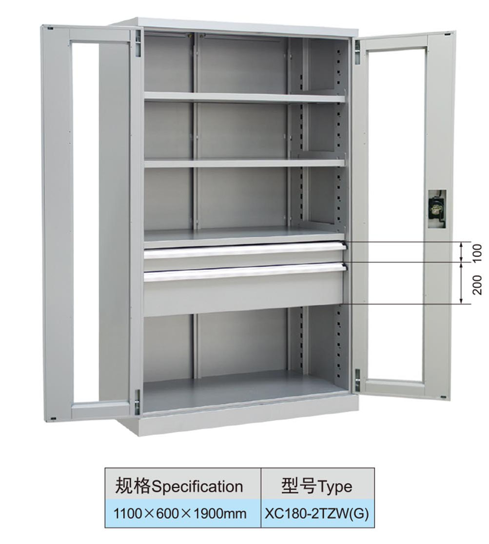 Storage cabinet with acrylic glass