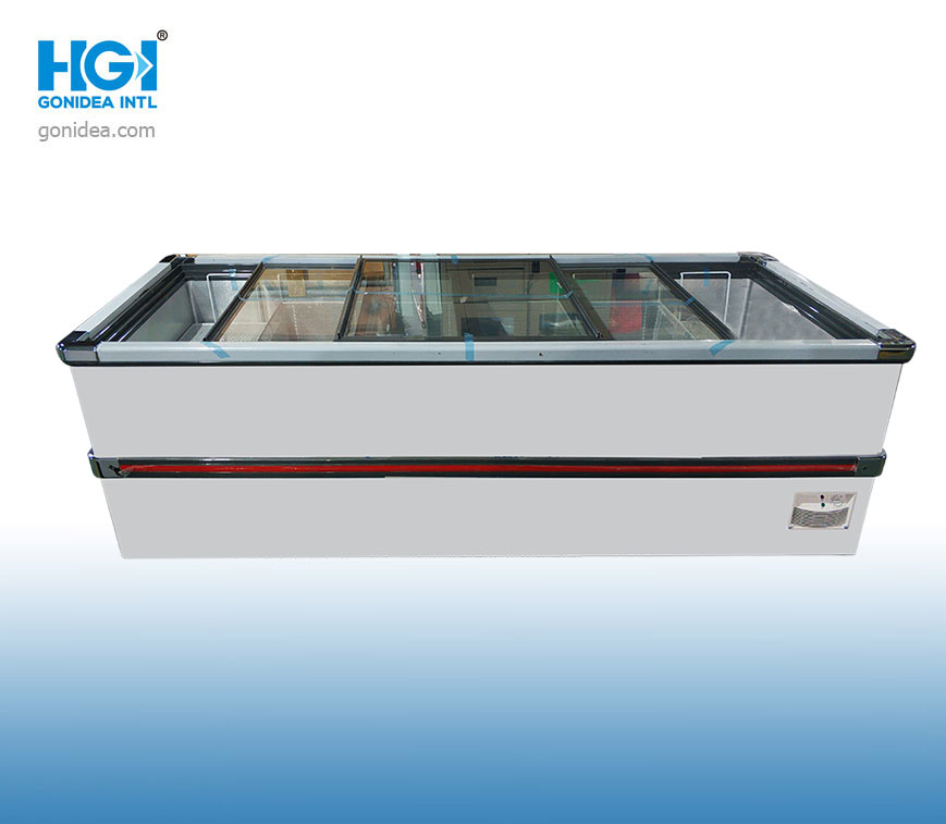 Manual Defrost Island Freezer with Sliding Glass Sdsc-2.5