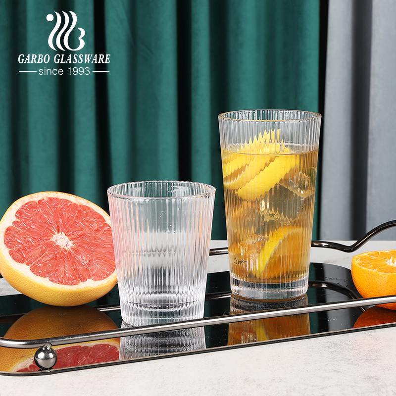 Vertical design glass cups good quality highball glass