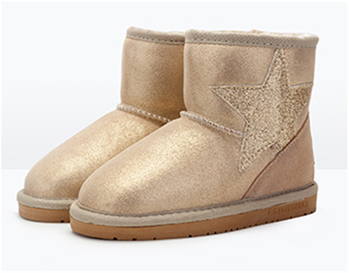 Ladies Fashion Sheepskin/Fake fur Snow Boot Winter shoes Water-Resistant Shinny PU