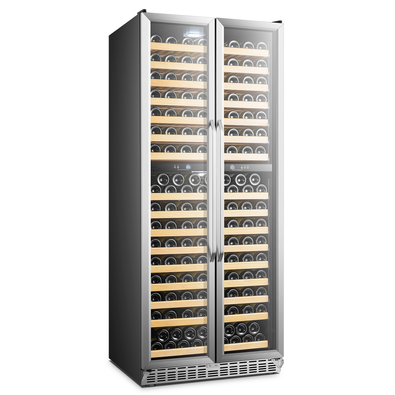 Side by Side stainless Steel Door Wine Cooler/Wine Cellar/Wine Fridge/Wine Refrigerator