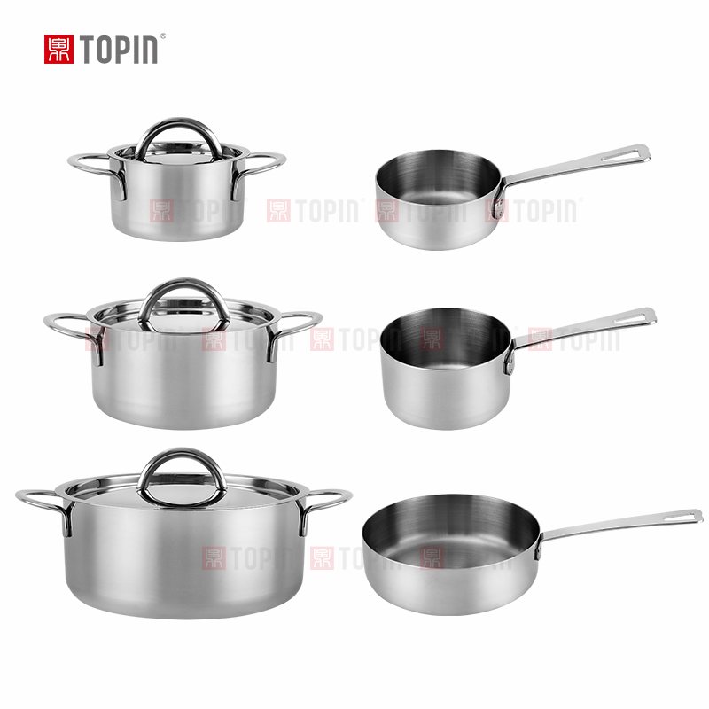 Topin stainless steel 9pcs cookware set