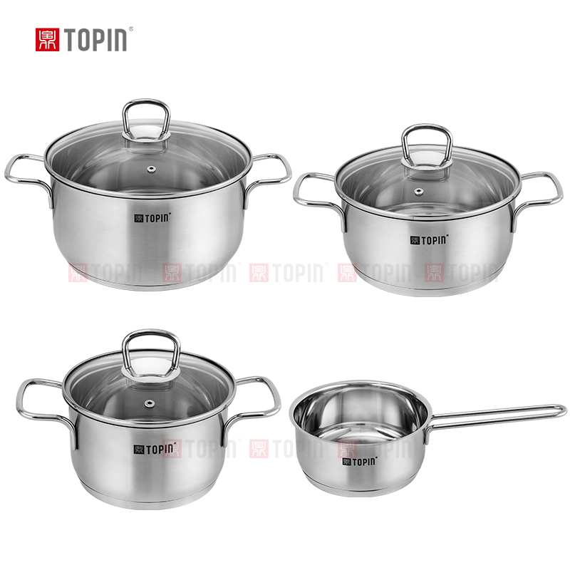 Topin stainless steel 7pcs cookware set