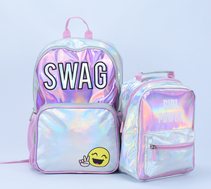 3D animal lovely sequins school bag children backpack with lunch bag