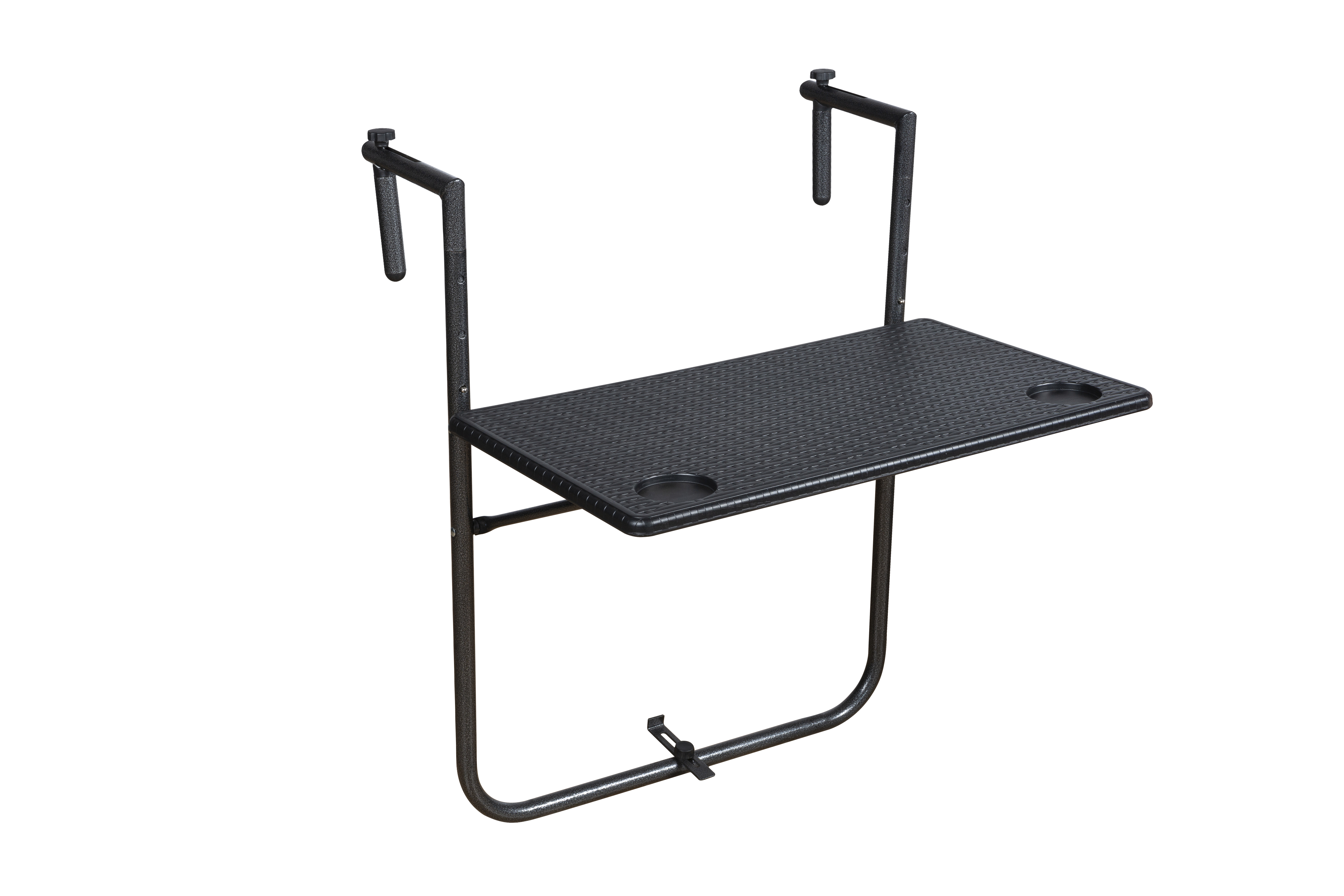 62cm blowing mold plastic folding balcony table with rattan design