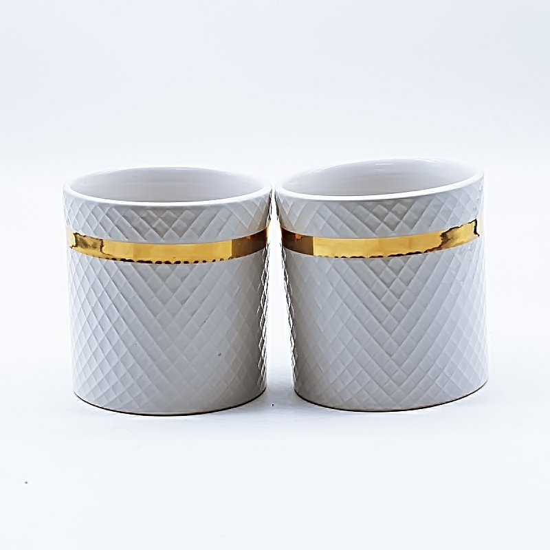 ceramic mug with embossed design