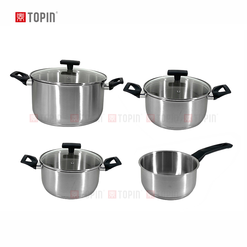 Topin stainless steel 7pcs cookware set