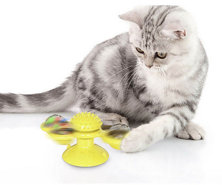 Hot Sell Butterfly Spinning Windmill Cat Teasing Cat Toy Interactive Cat Toy