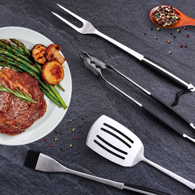 4Piece Plastic Handle BBQ Tools Set
