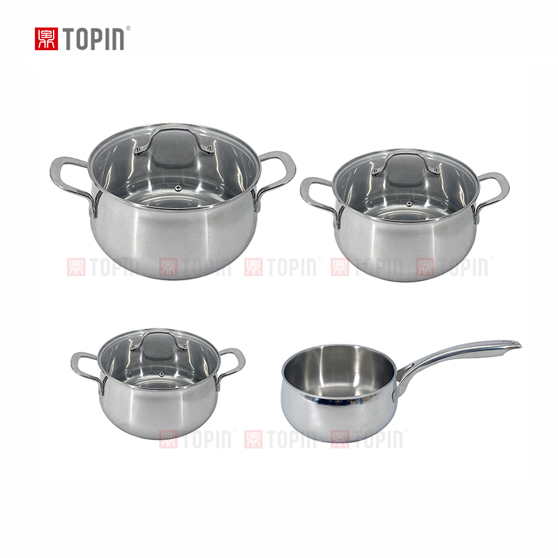 Topin stainless steel 7pcs cookware set