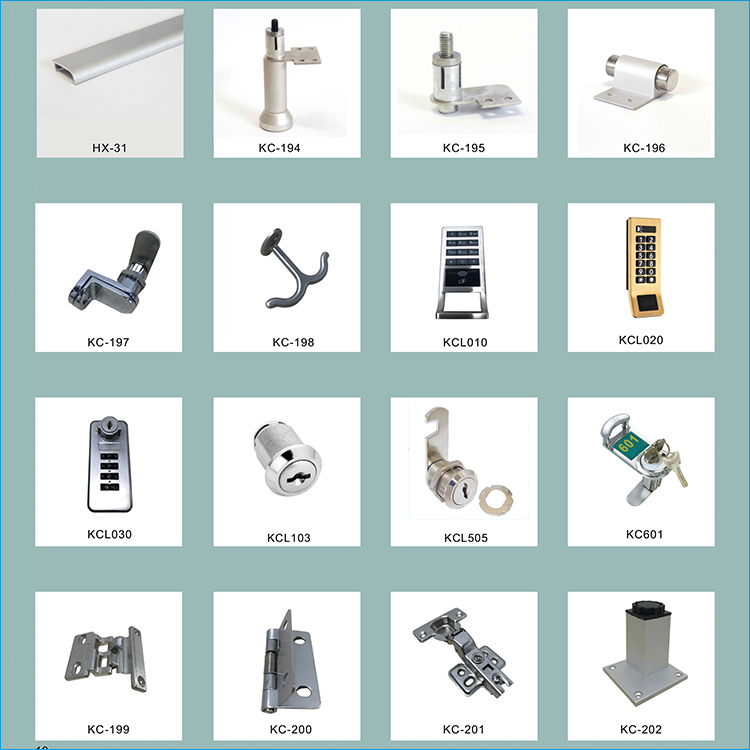 HPL Locker Hardware Accessories Fittings